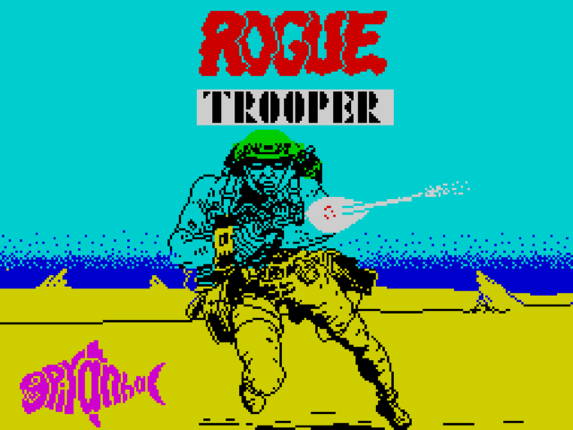 Rogue Trooper title screen for ZX Spectrum